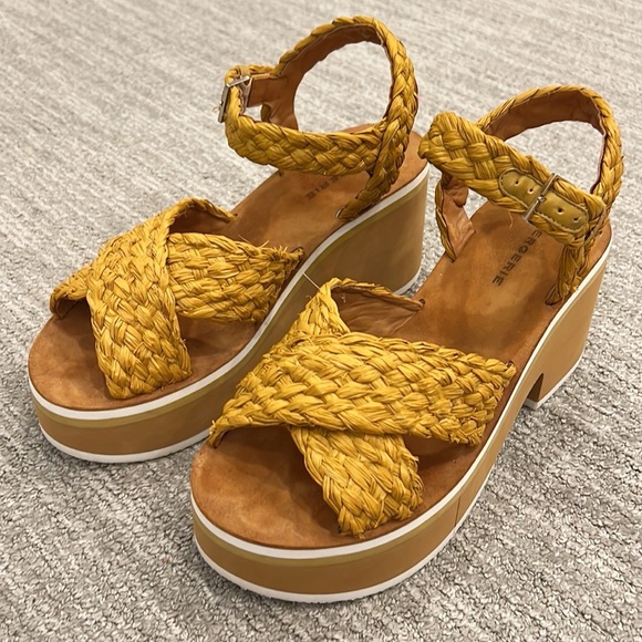 NWOT Clergerie Chrissy Woven Raffia Platform Sandal. - Picture 6 of 12